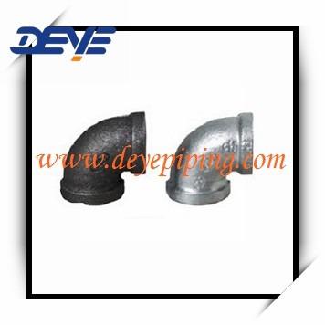 Malleable Iron Black or Hot Dipped Galvanized Elbow with ANSI BS