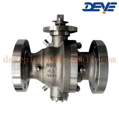 Trunnion Mounted Super Duplex 4A Body and Plug PTFE Seat 600# Flanged End Lever Operate Split Ball Valve