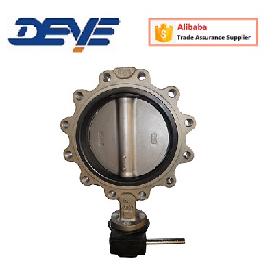 Industrial Lug Gear Box Stainless Steel 316 304 CF8 CF8M EPDM Seat Butterfly Valve