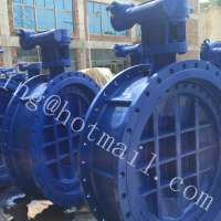 Big Size GGG50 Rubber EPDM Seat Double Eccentric Offset flanged Butterfly Valve