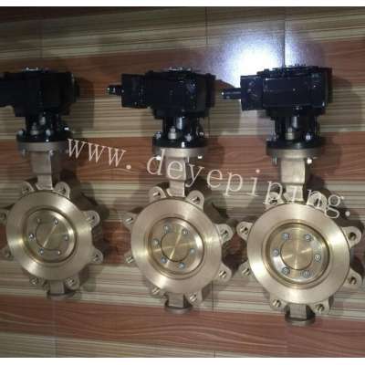 Marine Chemical Wafer Lug Bronze Gunmetal Copper PTFE Seat Butterfly Valve